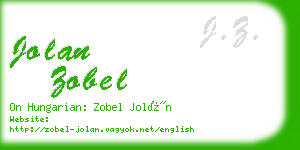 jolan zobel business card